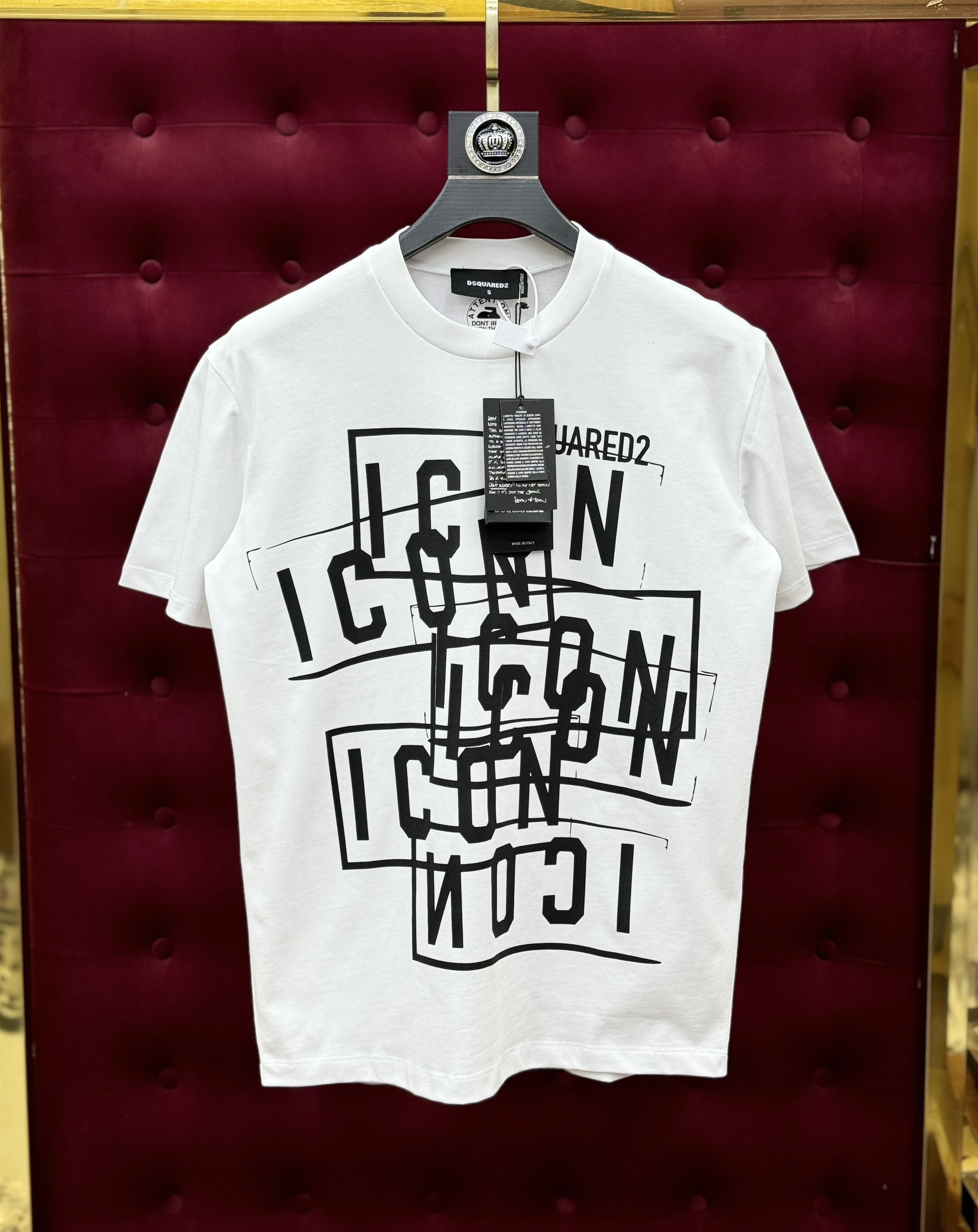 Áo phông T-shirt Dsquared2 DSQ2 họa tiết logo Icon kẻ ô Like Auth on web CD